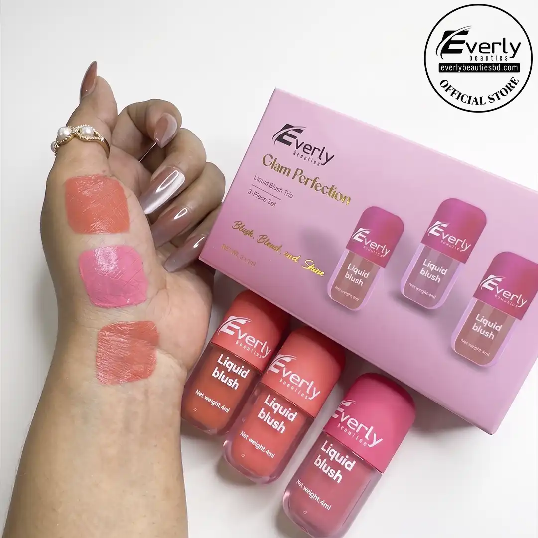 Everly Beauties Glam Perfection Liquid Blush Trio 3Pcs Liquid Blush Set thumbnail 2