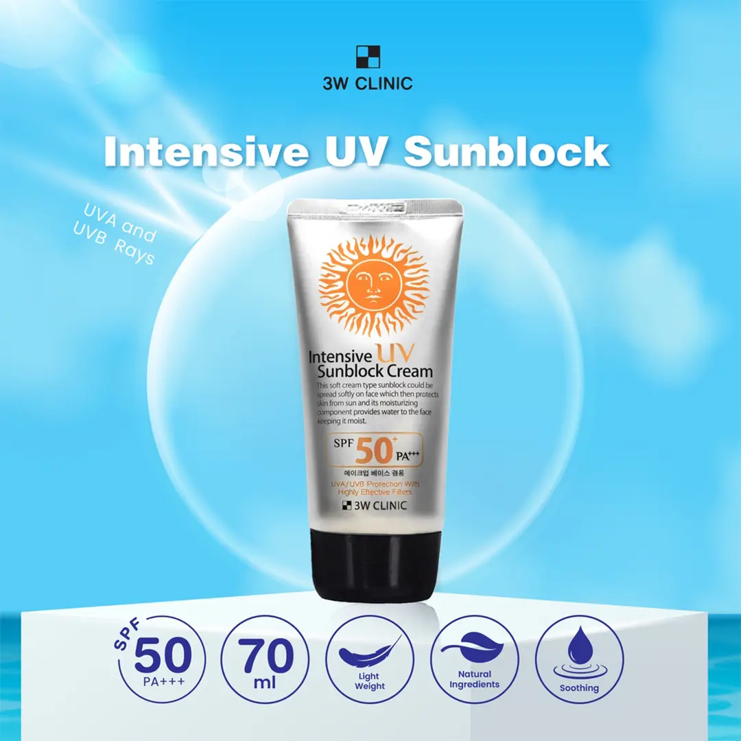 3W Clinic Intensive UV Sunblock Cream SPF 50+PA+++ thumbnail 3