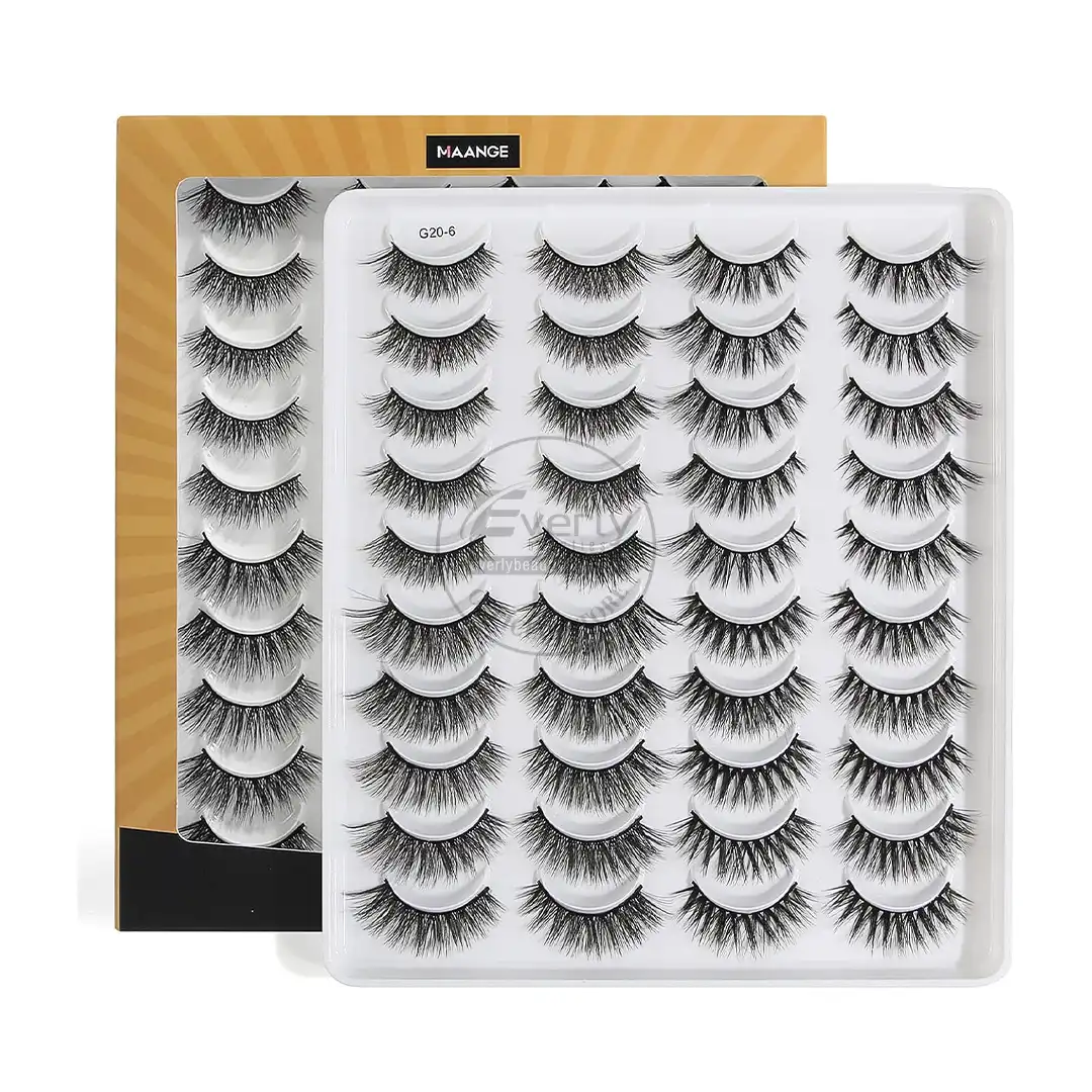 MAANGE 20Pair Natural Volume Soft False Eyelashes - G20-6