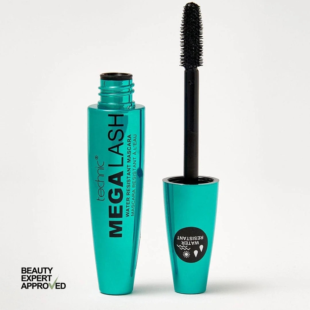 Technic Mega Lash Water Resistant Mascara - 12ml - Long-Lasting, Smudge-Proof Mascara for Bold Lashes