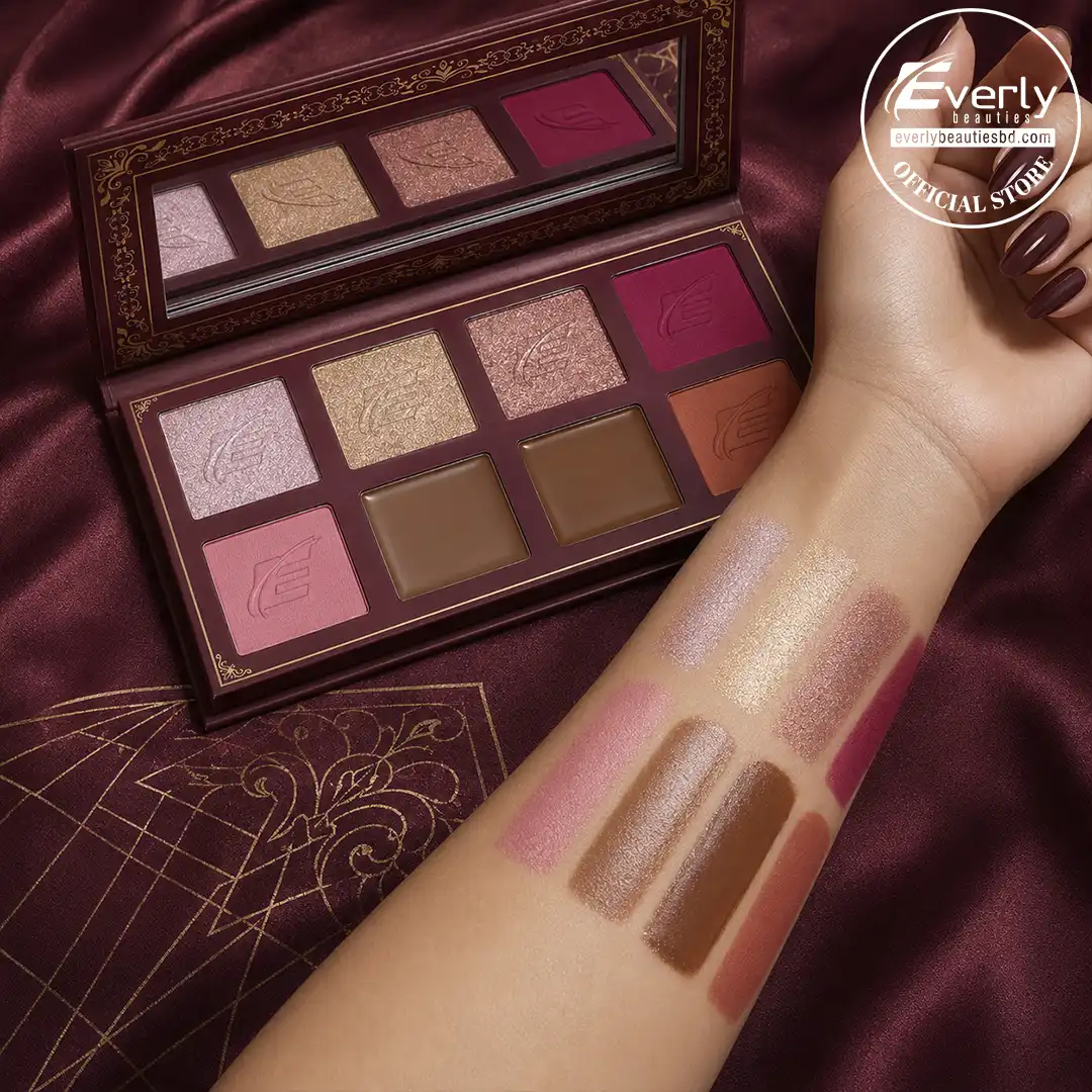 Everly Beauties Signature Luxe Face & Eye Palette - Blush, Highlighter & Contour thumbnail 2