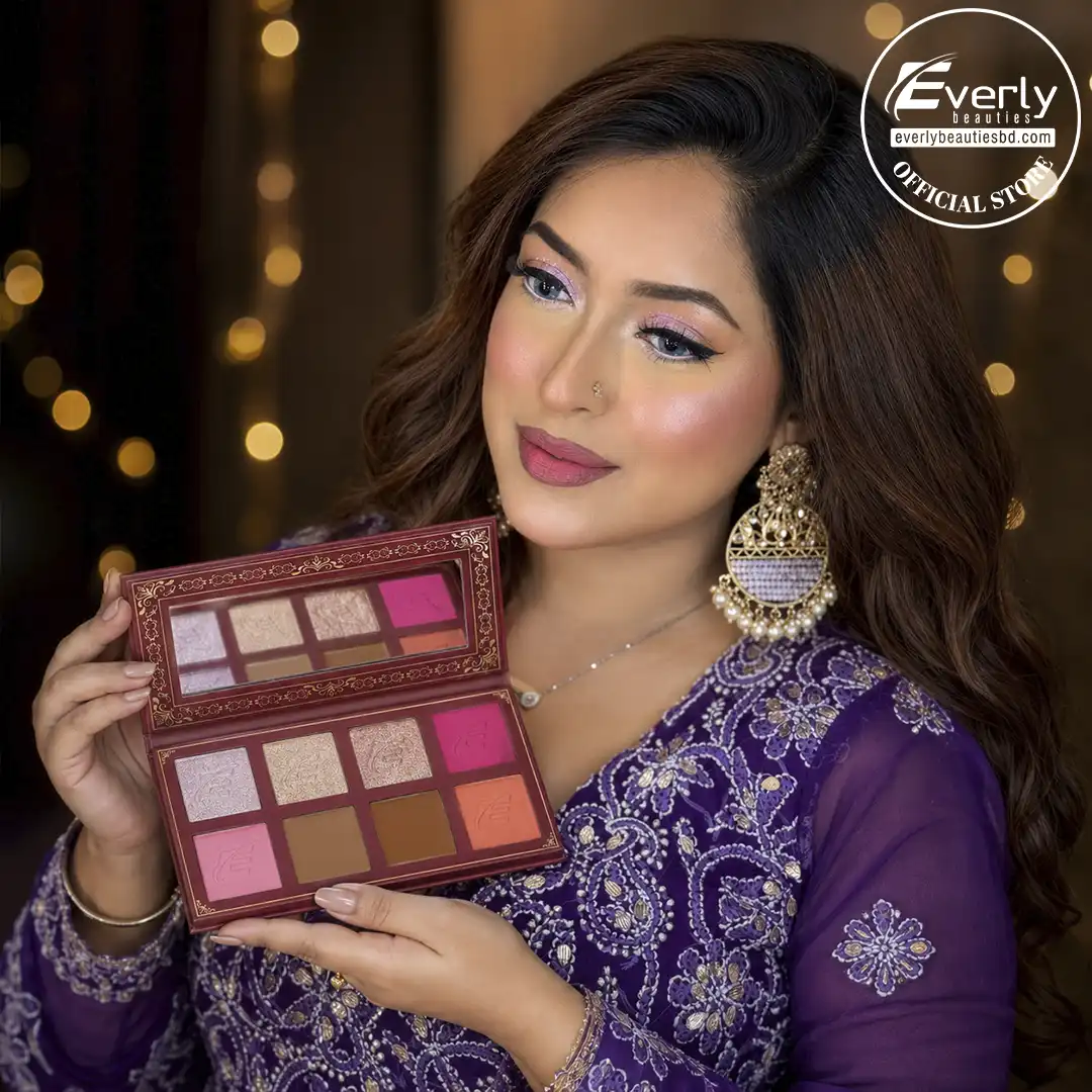 Everly Beauties Signature Luxe Face & Eye Palette - Blush, Highlighter & Contour thumbnail 3