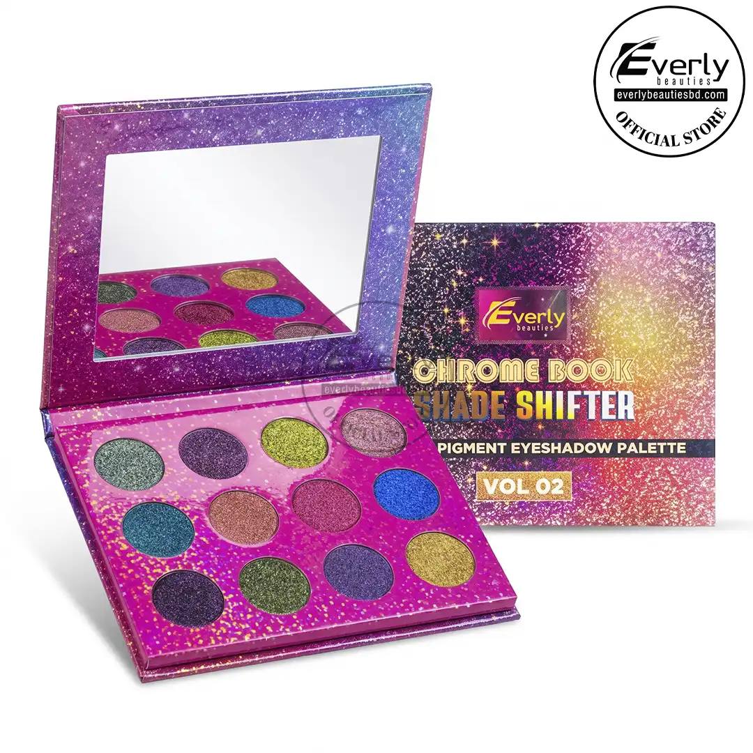 Everly Beauties Chrome Book Shade Shifter Vol. 3 Multichrome Pressed Pigment Palette