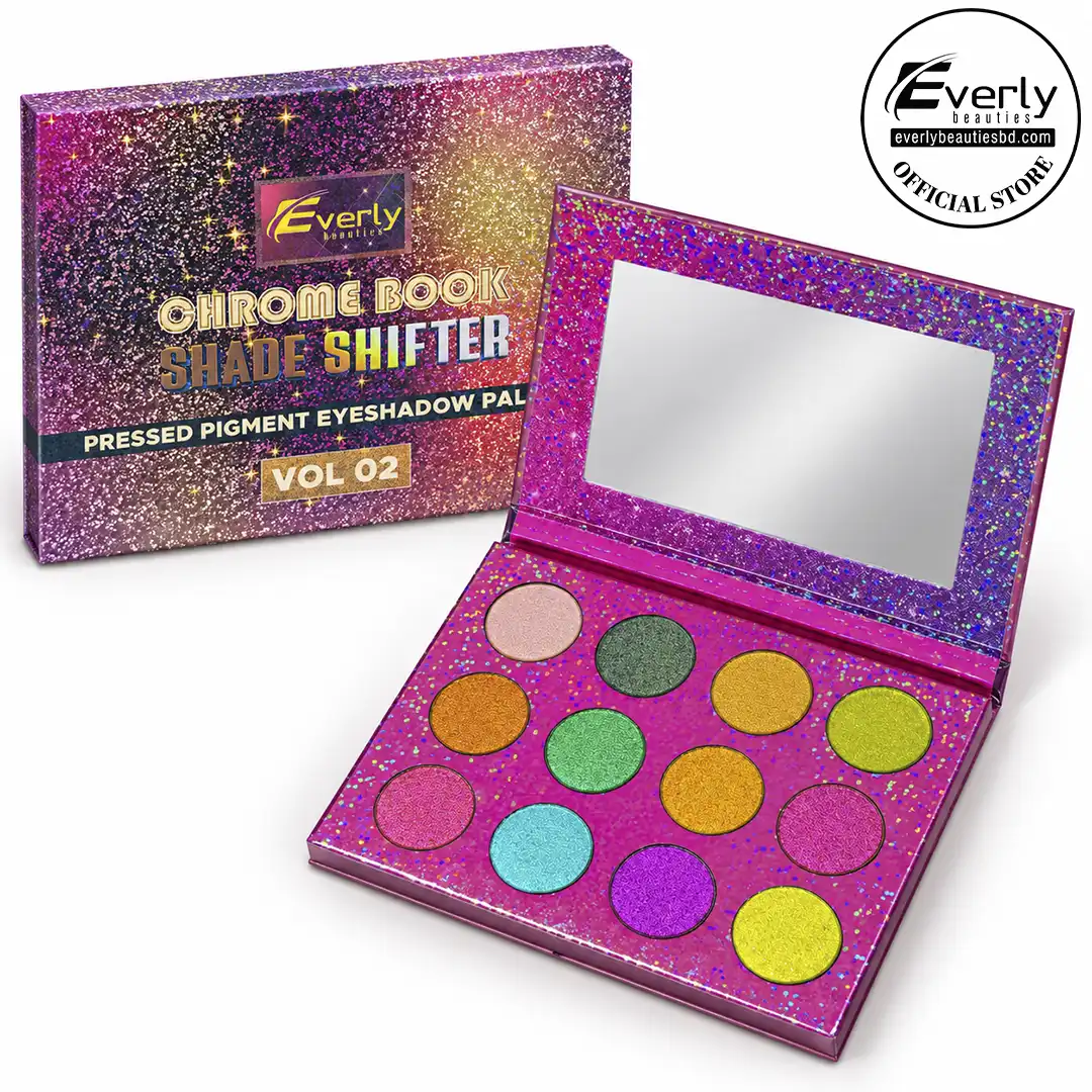 Everly Beauties Chrome Book Shade Shifter Vol. 2 Multichrome Pressed Pigment Palette