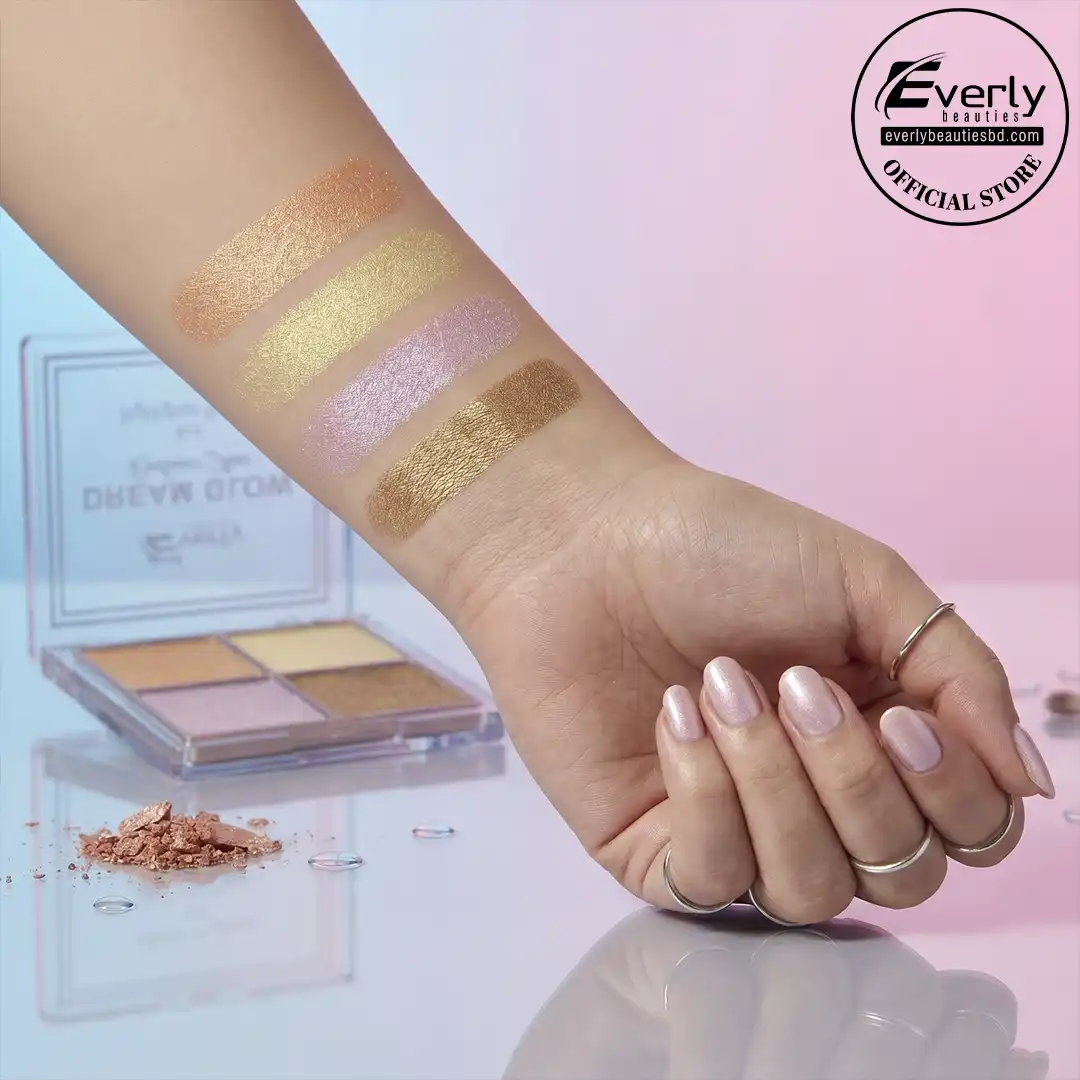Everly Beauties 4in1 Highlighter Palette – Radiant Glow Face & Body Highlighter thumbnail 4