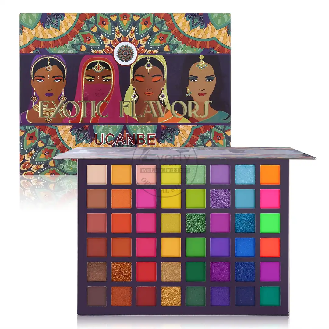 UCANBE Exotic Flavors 48 Colors Eyeshadow Palette - Matte, Shimmer, Satin, Glitter & Neon Shades