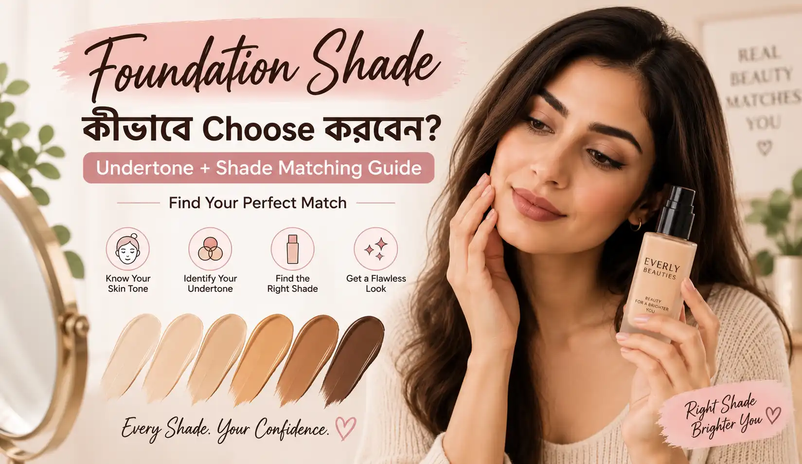 Foundation Shade কীভাবে Choose করবেন? Undertone + Shade Matching Guide