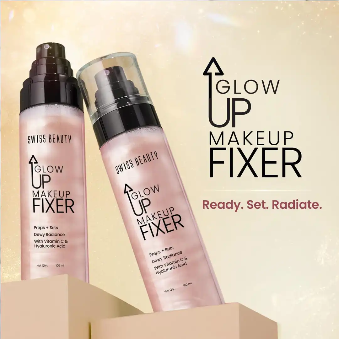 Swiss Beauty Glow Up Makeup Fixer 100ml – Dewy Radiance Setting Spray thumbnail 3