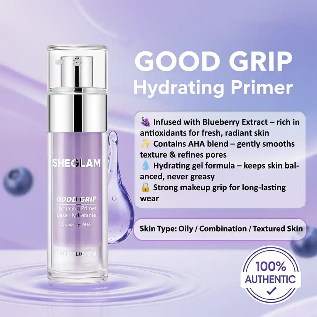 SHEGLAM Good Grip Hydrating Primer-Blueberry + AHA 45ml thumbnail 2