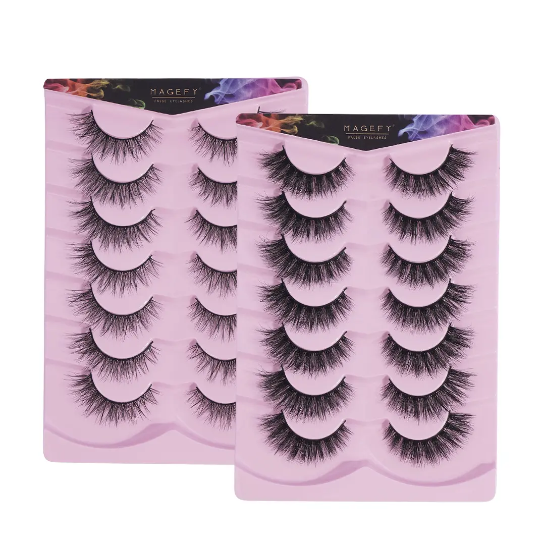 MAANGE MAGEFY 7 Pair False Eyelash Set – Natural & Glam Reusable Lashes