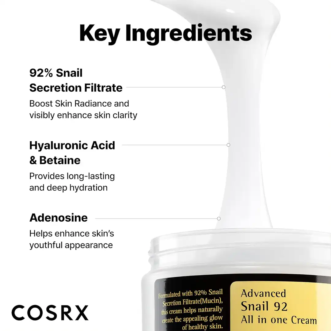 Cosrx Advanced Snail 92 All In One Cream 100g | Face Moisturizer thumbnail 3