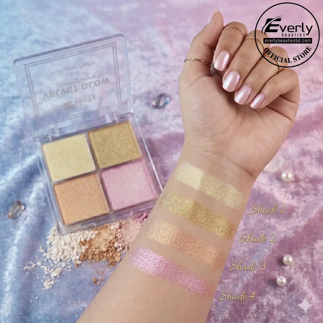 Everly Beauties 4in1 Highlighter Palette – Radiant Glow Face & Body Highlighter thumbnail 5